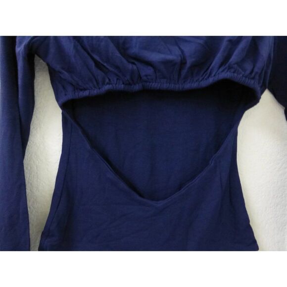 NWOT Naked Wardrobe Dark Blue Bodysuit with Back Cut Out - Picture 4 of 10